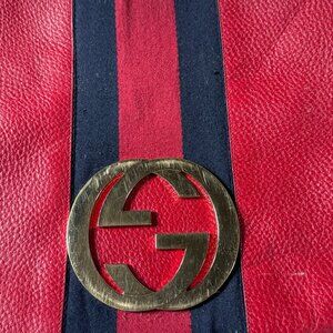 Gucci Blondie web saddle messenger bag Very Extra Large Red Leather Tom Ford Era